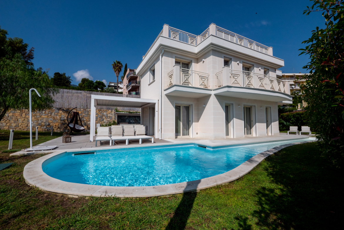 Villa con Piscina Sanremo Via Franco Alfano | Solaro - Giardino Piscina