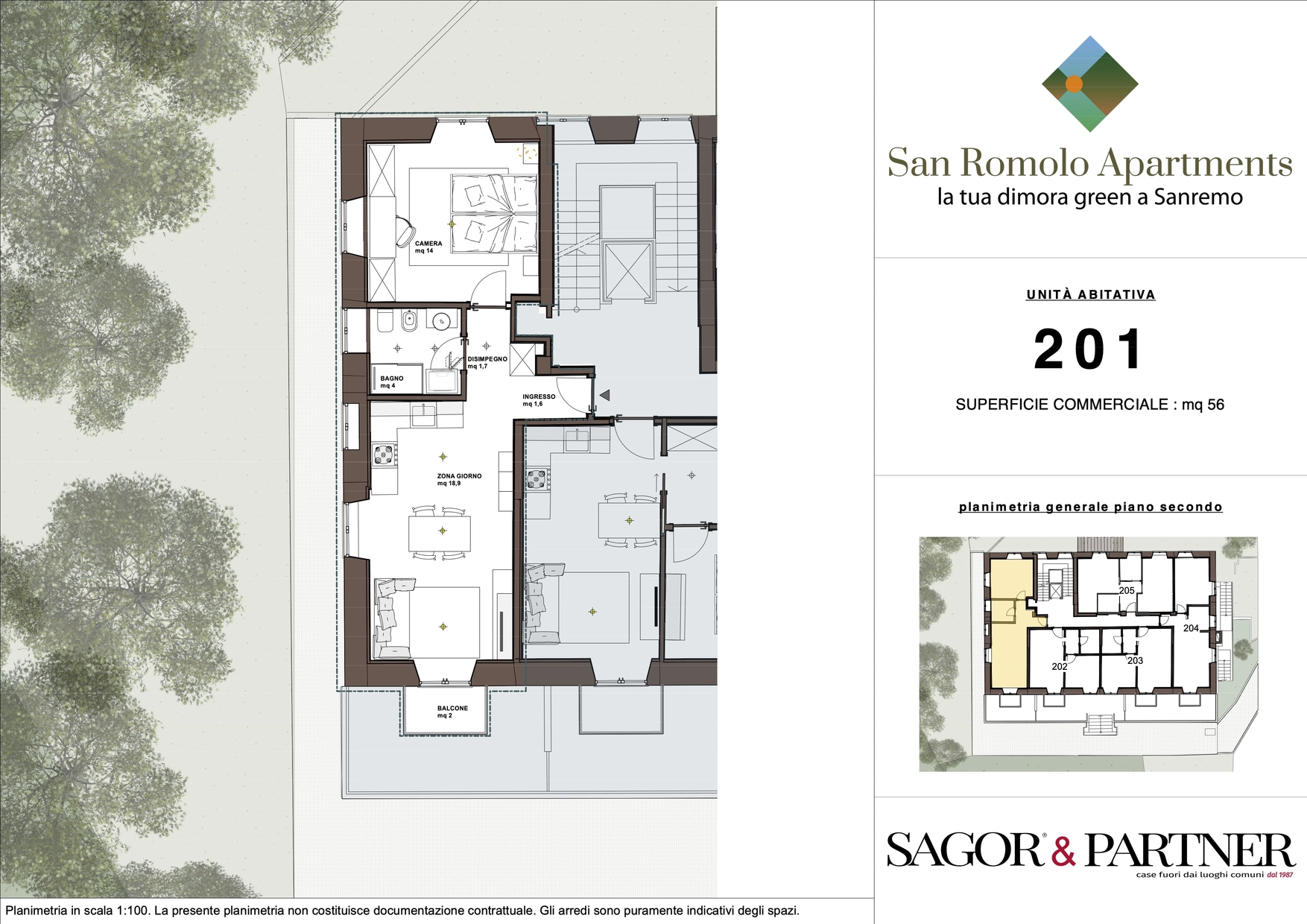 San Romolo Apartments Sanremo | Nuovi Appartamenti Vista Mare, Classe Energetica A, Parco Privatosan romolo sanremo planimetria 201