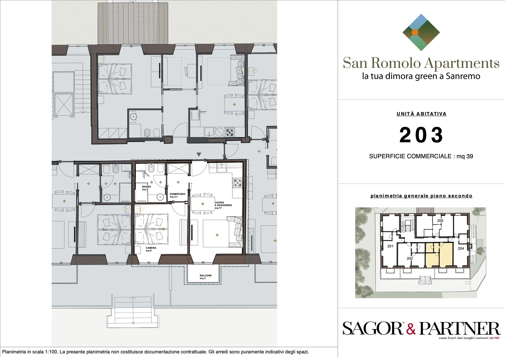 San Romolo Apartments Sanremo | Nuovi Appartamenti Vista Mare, Classe Energetica A, Parco Privatosan romolo sanremo planimetria 203