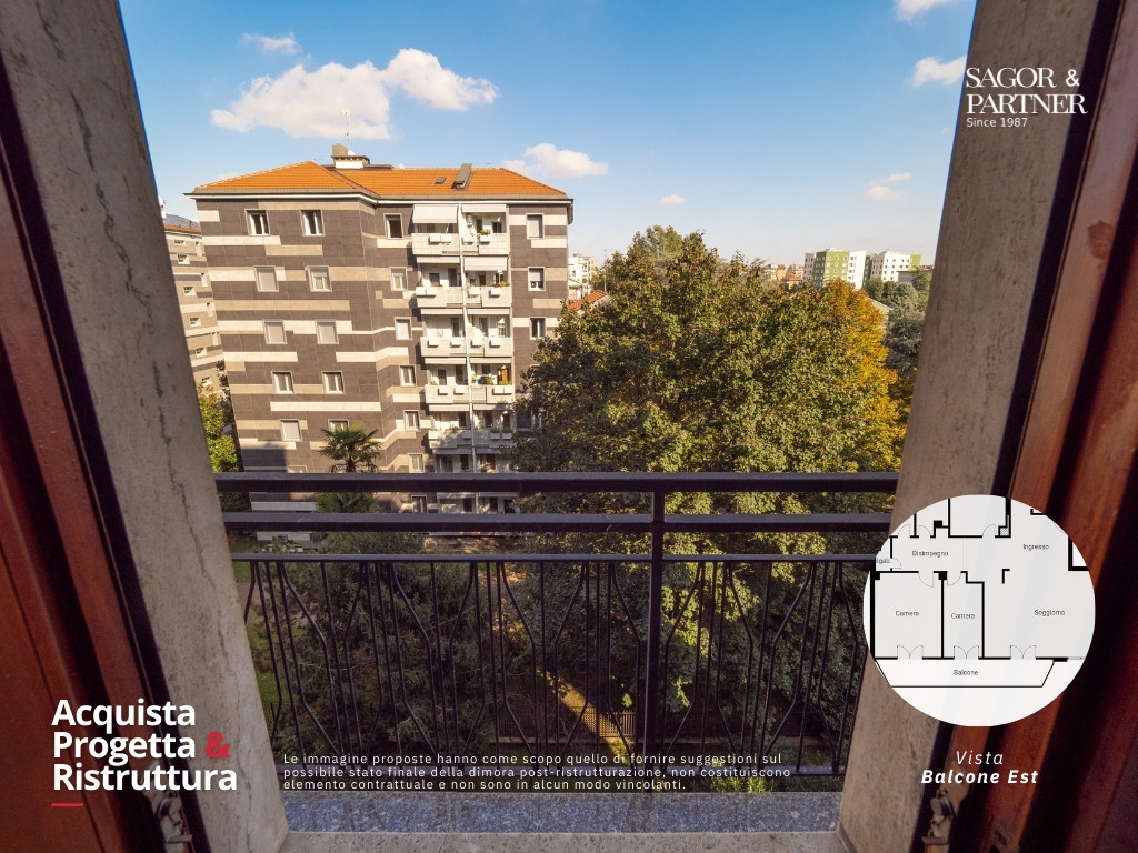 Quadrilocale Milano Pompeo Neri 5 - Balcone